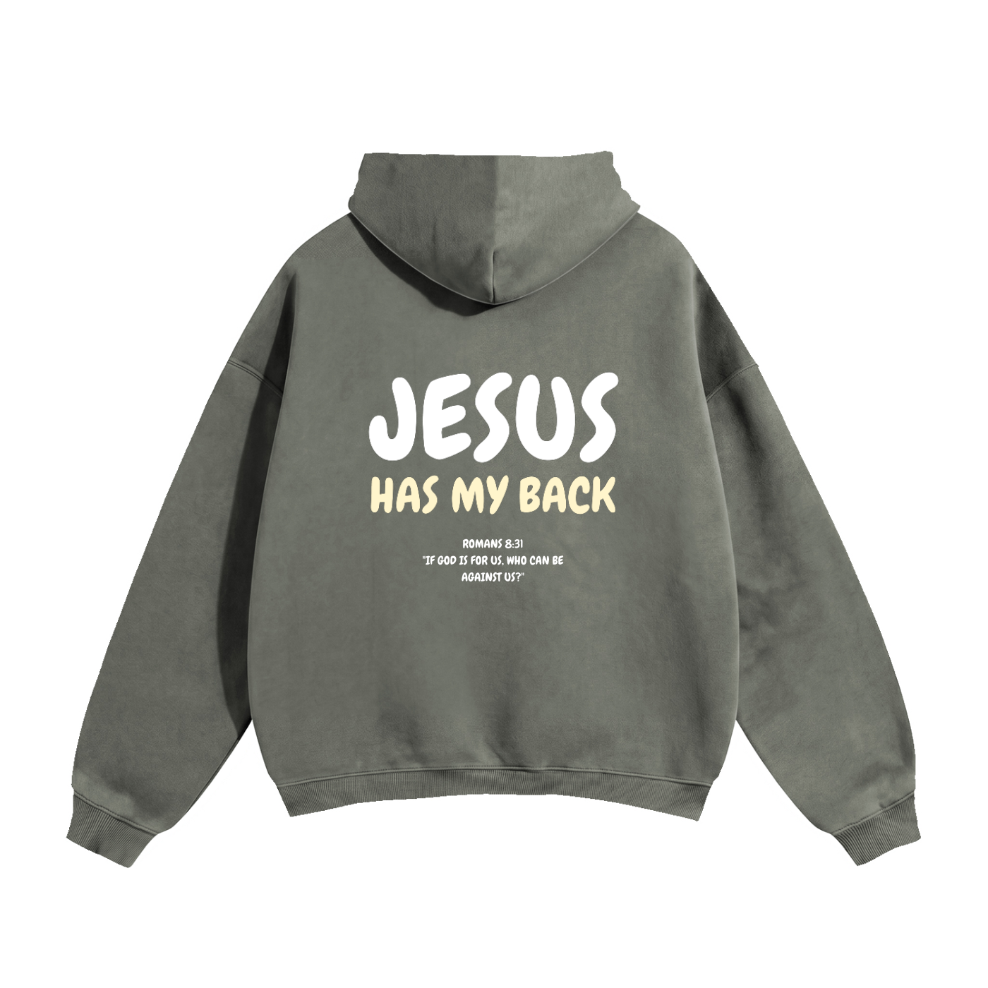 Jesus Has My Back Hoodie (Available in all colours)